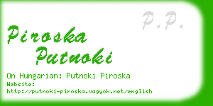 piroska putnoki business card